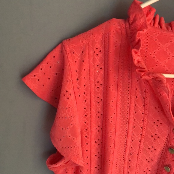 Kim Rogers Coral-Pink blouse. Women’s Petite Small. - Picture 6 of 6